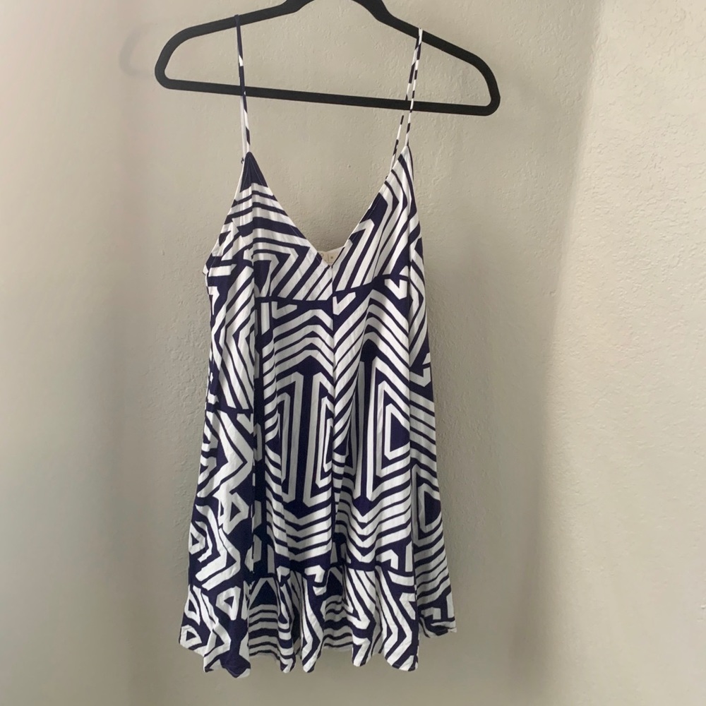 Blue and White Flowy Dress